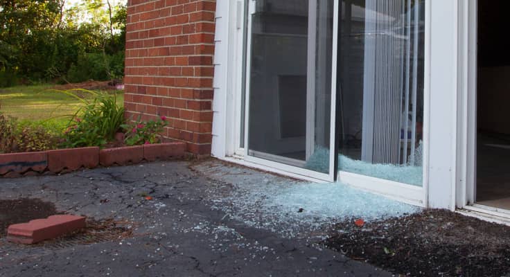 Schade aan glas woning