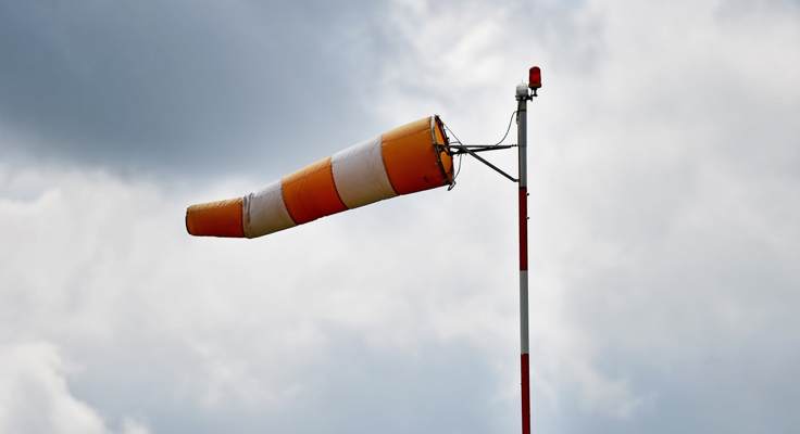 Schade door storm