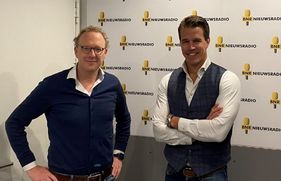 Tjeerd van der Schee van Copijn in de studio bij BNR Nieuwsradio